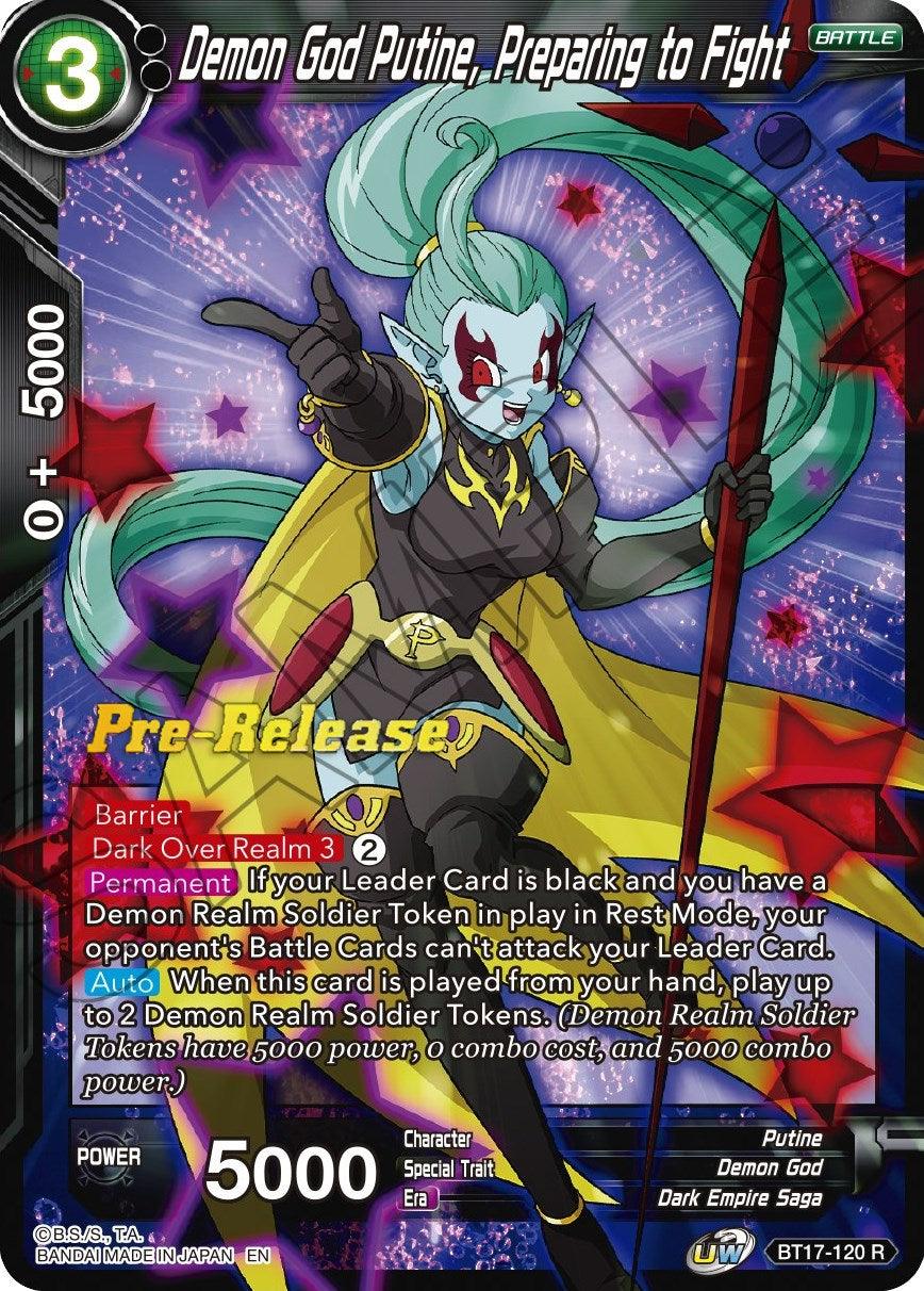 Demon God Putine, Preparing to Fight (BT17-120) [Ultimate Squad Prerelease Promos] - POKÉ JEUX