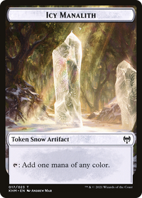 Icy Manalith (KHM-017) - Kaldheim Tokens: (snow) Foil