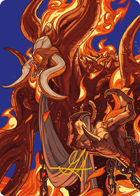 Phlage, Titan of Fire's Fury Art Card (Gold-Stamped Signature) [Modern Horizons 3 Art Series] - POKÉ JEUX