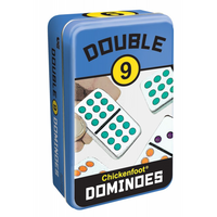DOMINOES - CHICKENFOOT - DOUBLE 9 - COLOR - TIN (EN) (Special Order)