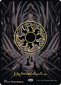 Plains (365) (Oil Slick Raised Foil) [Phyrexia: All Will Be One]