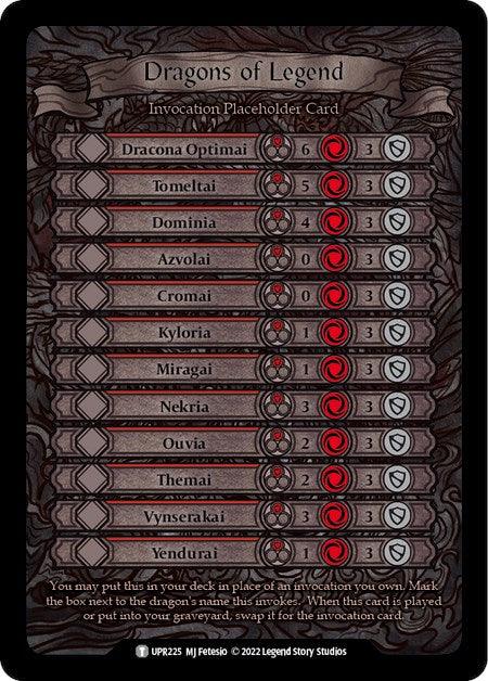 Dragons of Legend Invocation Placeholder Card [UPR225] (Uprising) - POKÉ JEUX