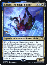 Kotose, the Silent Spider [Kamigawa: Neon Dynasty Prerelease Promos]