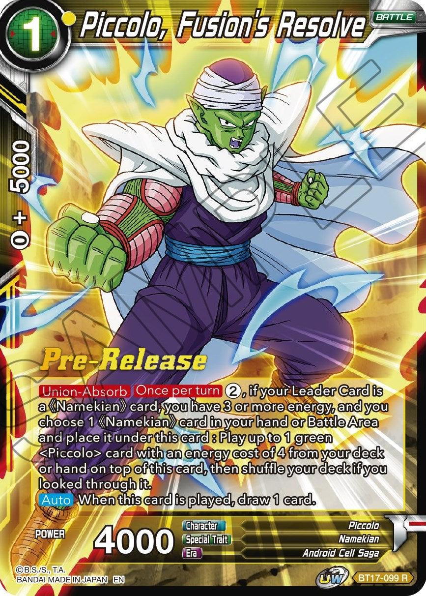 Piccolo, Fusion's Resolve (BT17-099) [Ultimate Squad Prerelease Promos] - POKÉ JEUX