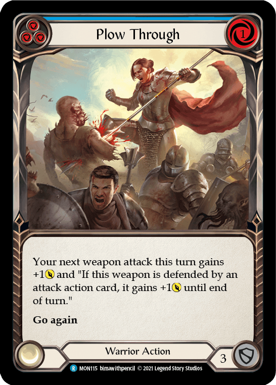Plow Through (Blue) [MON115] (Monarch) 1st Edition Normal - POKÉ JEUX