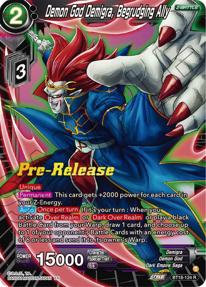 Demon God Demigra, Begrudging Ally (BT18-124) [Dawn of the Z-Legends Prerelease Promos] - POKÉ JEUX