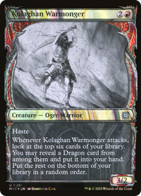 Kolaghan Warmonger (Showcase Halo Foil) [March of the Machine: The Aftermath]