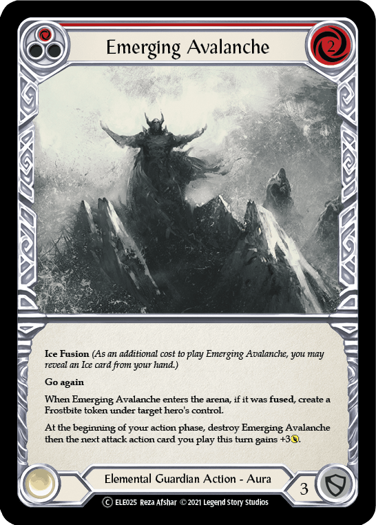 Emerging Avalanche (Red) [U-ELE025] (Tales of Aria Unlimited) Unlimited Rainbow Foil - POKÉ JEUX