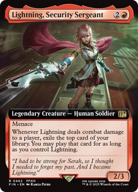 Lightning, Security Sergeant (Extended Art) (FIN-462) - FINAL FANTASY Foil