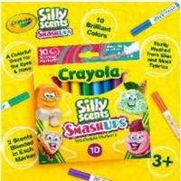 CRAYOLA - 10 SILLY SCENTS SMASH UPS WASH. BROADLINE MARKERS (Special Order)