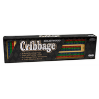 CRIBBAGE BOARD - SOLID WOOD (Metal Pegs) (EN) (Special Order)