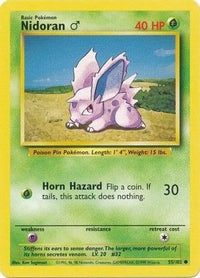 Nidoran M (55/102)  - Base Set