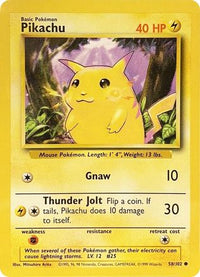 Pikachu (58/102)  - Base Set