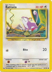 Rattata (61/102)  - Base Set