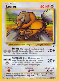 Tauros (62/130)  - Base Set 2