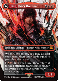 Clive, Ifrit's Dominant // Ifrit, Warden of Inferno (FIN-318) - FINAL FANTASY: (enchantment) (Borderless)