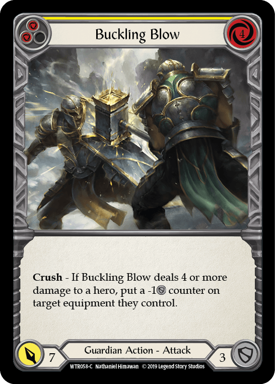 Buckling Blow (Yellow) [WTR058-C] (Welcome to Rathe) Alpha Print Rainbow Foil - POKÉ JEUX