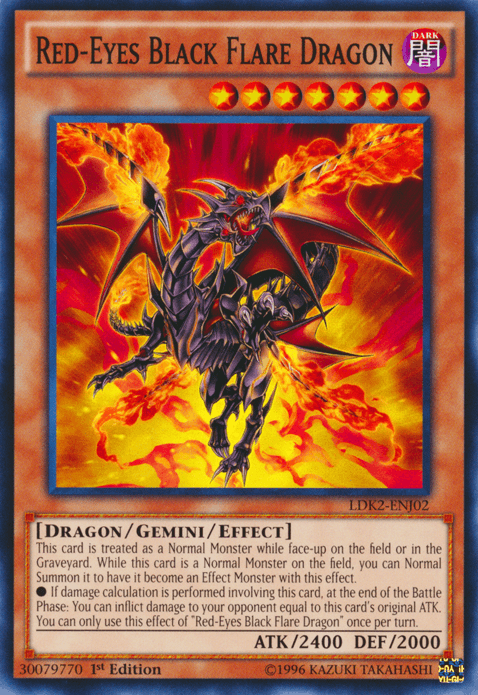 Red-Eyes Black Flare Dragon [LDK2-ENJ02] Common - POKÉ JEUX