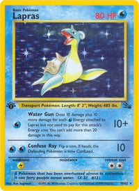 Lapras (10/62) - Fossil 1st Edition Holofoil