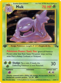 Muk (13/62) - Fossil 1st Edition Holofoil