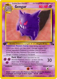 Gengar (20/62) - Fossil 1st Edition