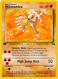 Hitmonlee (22/62) - Fossil 1st Edition