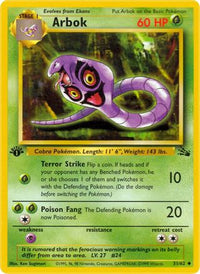 Arbok (31/62) - Fossil 1st Edition