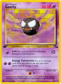 Gastly (33/62) - Fossil 1st Edition