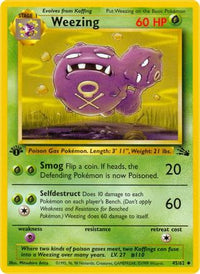 Weezing (45/62) - Fossil 1st Edition
