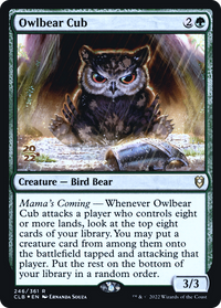 Owlbear Cub [Commander Legends: Battle for Baldur's Gate Prerelease Promos]
