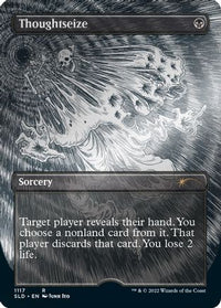 Thoughtseize (Borderless) (Foil Etched) (SLD-1117) - Secret Lair Drop Series Foil