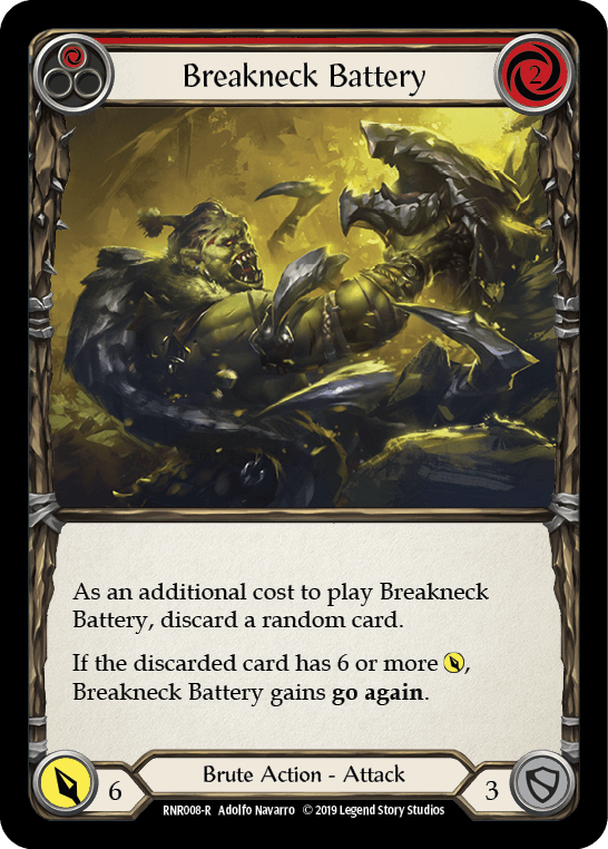Breakneck Battery (Red) [RNR008-R] (Rhinar Hero Deck) 1st Edition Normal - POKÉ JEUX