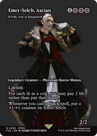 Emet-Selch, Ascian - K'rrik, Son of Yawgmoth (Showcase) (FCA-036) - FINAL FANTASY: Through the Ages Foil