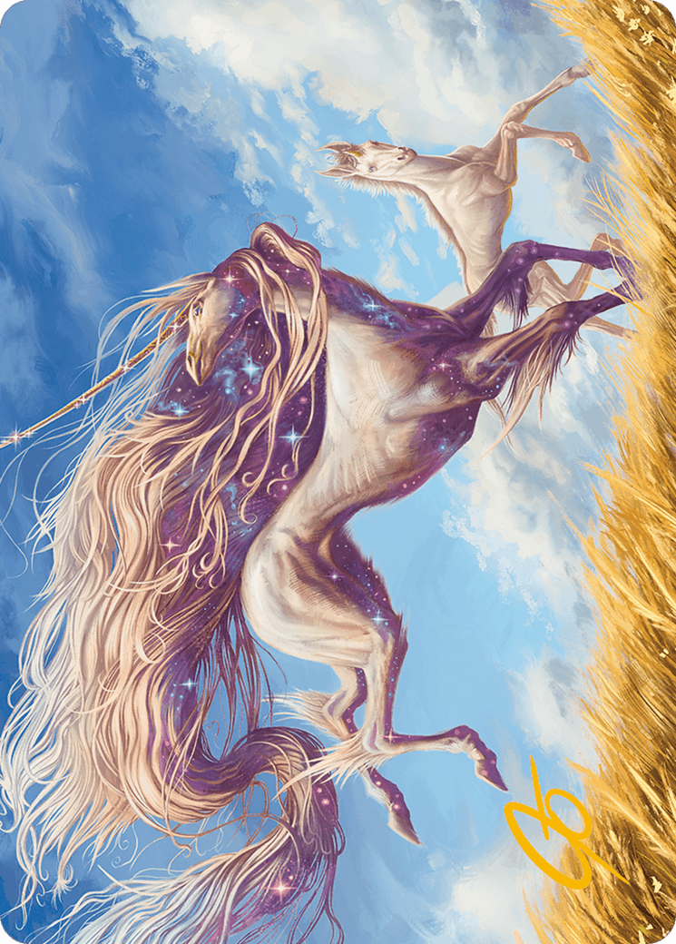 Nyxborn Unicorn Art Card (Gold-Stamped Signature) [Modern Horizons 3 Art Series] - POKÉ JEUX