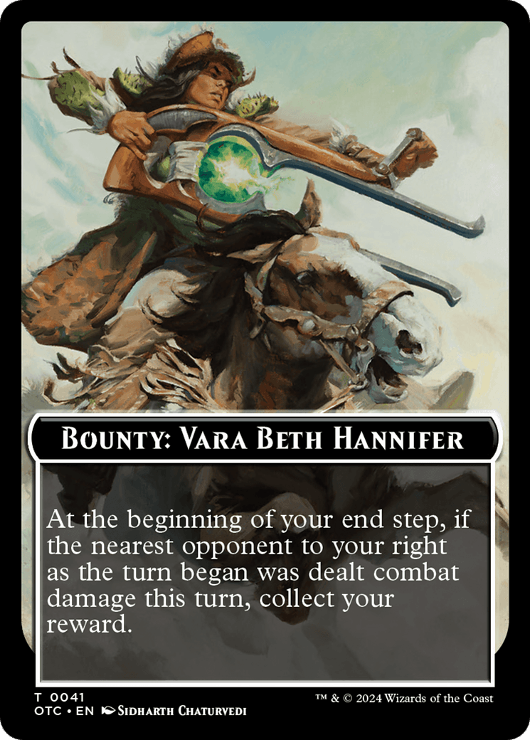Bounty: Vara Beth Hannifer // Bounty Rules Double-Sided Token [Outlaws of Thunder Junction Commander Tokens] - POKÉ JEUX