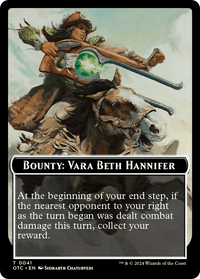 Bounty: Vara Beth Hannifer // Bounty Rules Double-Sided Token [Outlaws of Thunder Junction Commander Tokens] - POKÉ JEUX