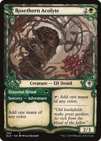 Rosethorn Acolyte // Seasonal Ritual (Showcase) [Throne of Eldraine]