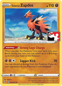 Galarian Zapdos (82) - Prize Pack Series Cards