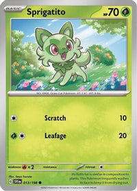 Sprigatito (013/198) (Collection Paldea) [Écarlate et Violet : Ensemble de base] 
