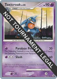 Toxicroak LV.32 (31/100) (Intimidation - Tristan Robinson) [Championnats du Monde 2008] 