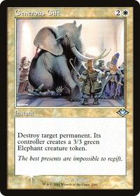 Generous Gift (MH1-002) - Modern Horizons 1 Timeshifts Etched Foil