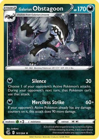 Obstagoon galarien (161/264) (Cosmos Holo) [Épée et bouclier : Fusion Strike] 