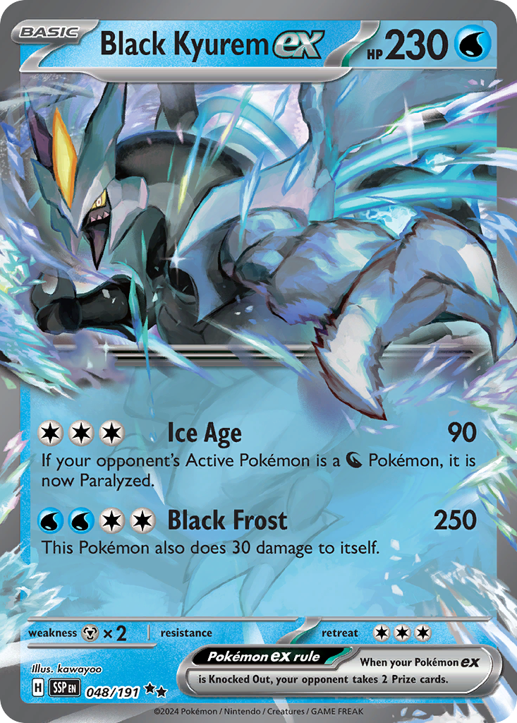 Black Kyurem ex (Surging Sparks Stamped) (48) - Miscellaneous Cards & Products Holofoil