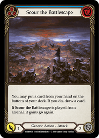 Scour the Battlescape (Blue) [WTR196-C] (Welcome to Rathe) Alpha Print Rainbow Foil - POKÉ JEUX