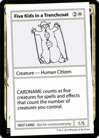 Five Kids in a Trenchcoat (2021 Edition) [Mystery Booster Playtest Cards]
