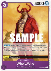 Who's.Who (Tournament Pack Vol. 3) [Participant] [Cartes promotionnelles One Piece] 