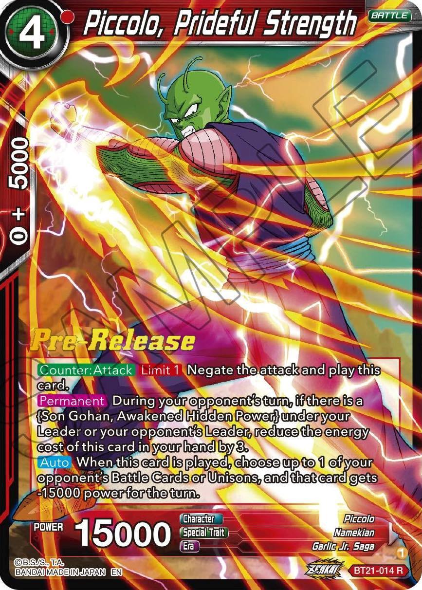 Piccolo, Prideful Strength (BT21-014) [Wild Resurgence Pre-Release Cards] - POKÉ JEUX