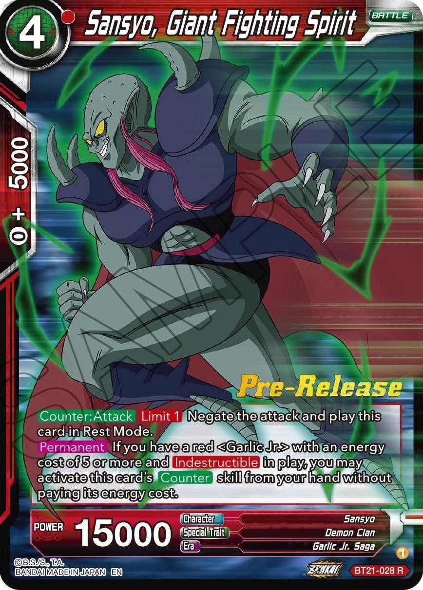 Sansyo, Giant Fighting Spirit (BT21-028) [Wild Resurgence Pre-Release Cards] - POKÉ JEUX