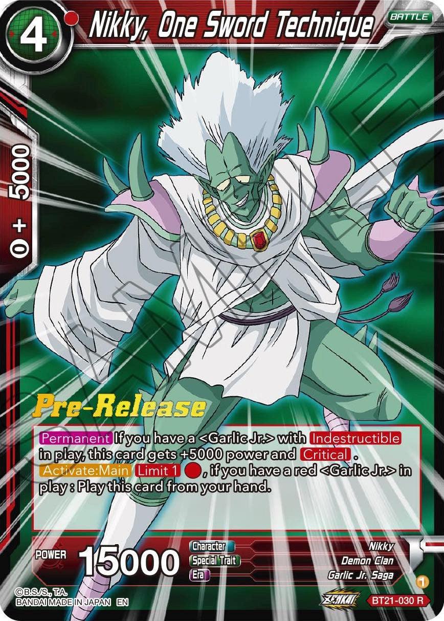 Nikky, One Sword Technique (BT21-030) [Wild Resurgence Pre-Release Cards] - POKÉ JEUX