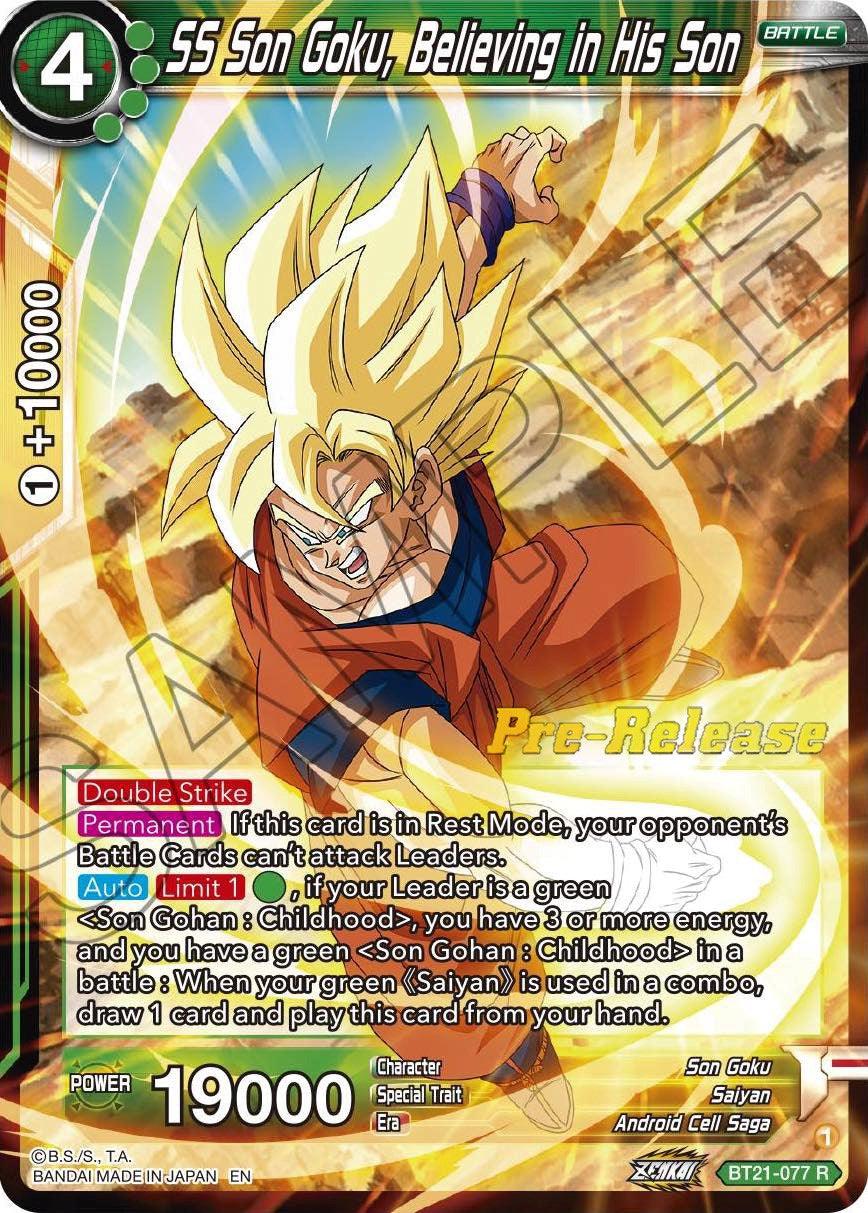 SS Son Goku, Believing in His Son (BT21-077) [Wild Resurgence Pre-Release Cards] - POKÉ JEUX